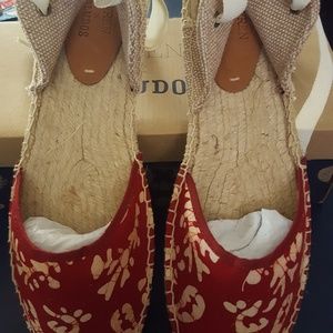 Wren Soludos Batik Print Espadrille NIB Size 10